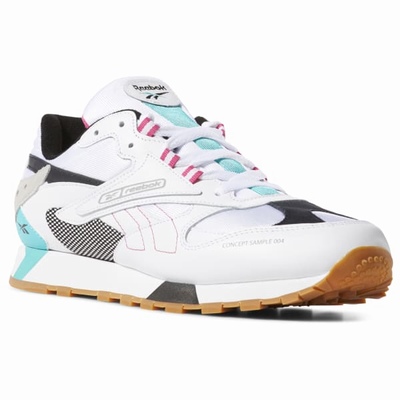 Reebok Classic Leather ATI 90s Shoes For Women Colour:White/Turquoise/Grey